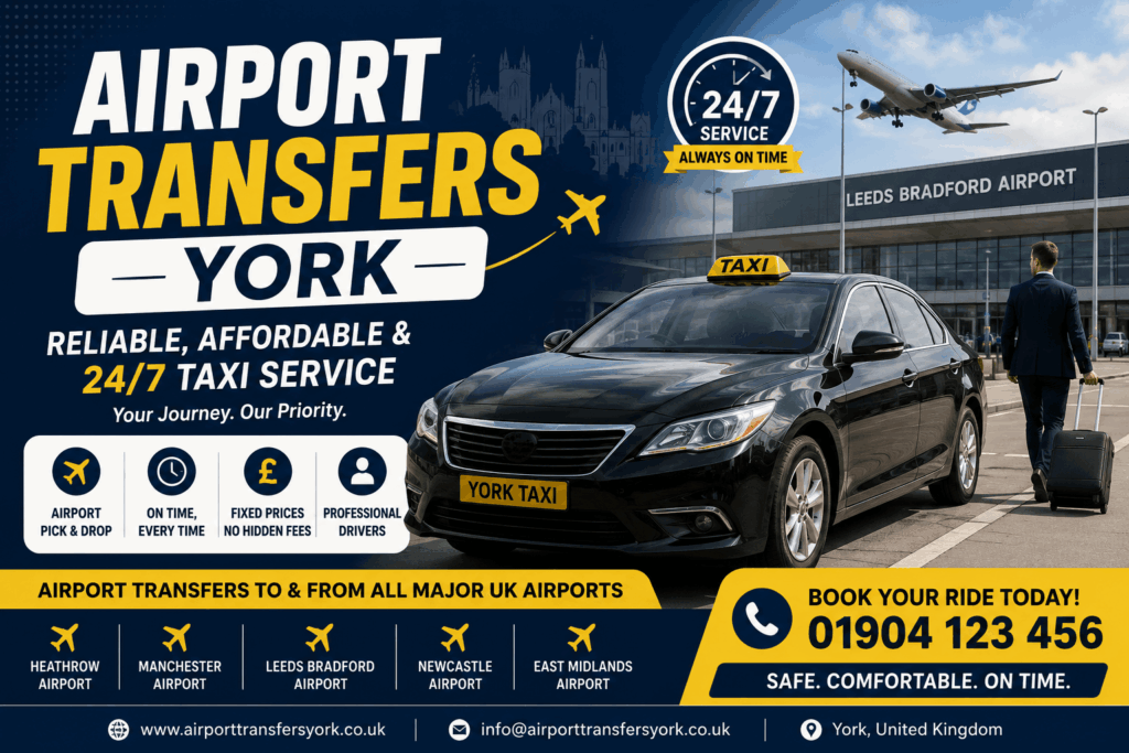 Airport Transfers York – Reliable, Affordable & 24/7 Taxi Service